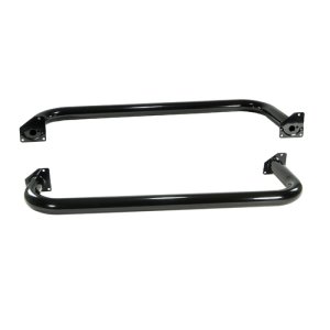 Jeep Wrangler Side Steps - Rugged Ridge - 3-In Round - Black - `97-`06